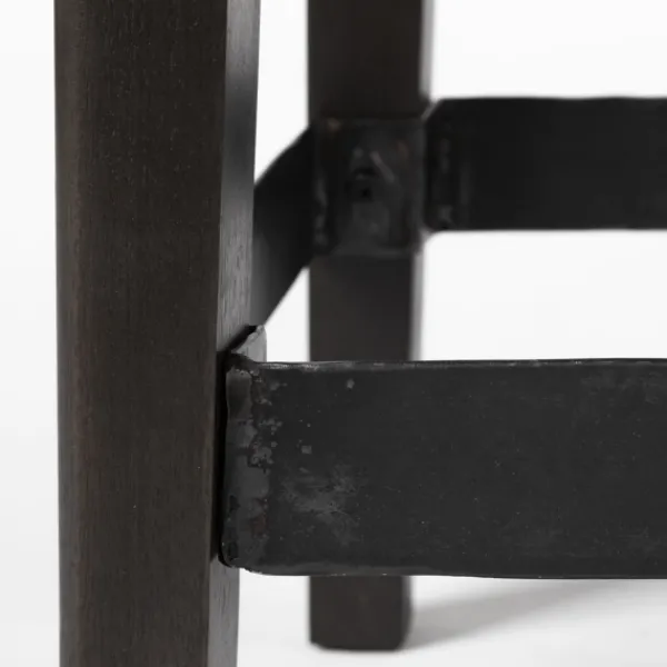 Bar Stools & Counter Height Stools-Kirkland's Home Wood And Metal Bar Stool Black