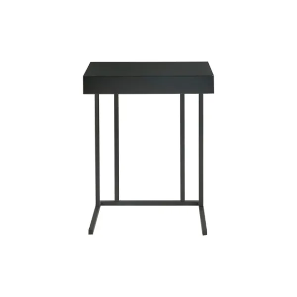 Accent & End Tables-Kirkland's Home Wood And Metal C-Frame Accent Table Black