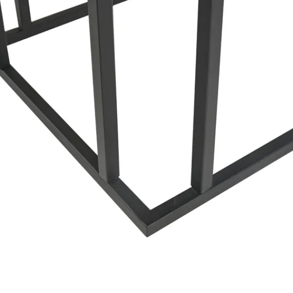 Accent & End Tables-Kirkland's Home Wood And Metal C-Frame Accent Table Black