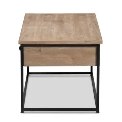 Coffee Tables-Kirkland's Home Wood And Metal 2-Drawer Coffee Table Brown