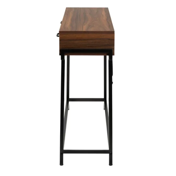 Console Tables-Kirkland's Home Wood And Metal 2-Drawer Console Table Brown