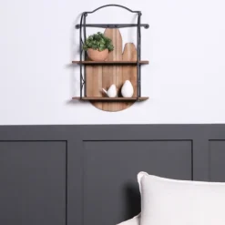 Shelves-Kirkland's Home Wood And Metal Farmhouse Sled Wall Shelf