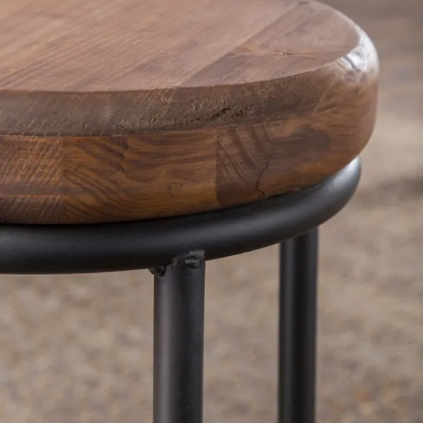 Bar Stools & Counter Height Stools-Kirkland's Home Wood And Metal Kendall Barstool Brown