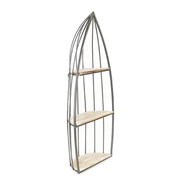 Shelves-Kirkland's Home Wood And Metal Row Boat Wall Shelf