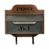 Wall Storage-Kirkland's Home Wood And Metal Wall Storage Mail Box With Hooks