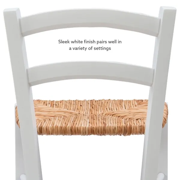 Bar Stools & Counter Height Stools-Kirkland's Home Wood And Seagrass Counter Stools, Set Of 2 White