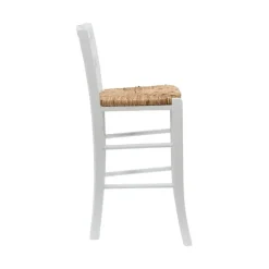 Bar Stools & Counter Height Stools-Kirkland's Home Wood And Seagrass Counter Stools, Set Of 2 White