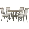 Dining Sets-Kirkland's Home Wood And Upholstered Chairs 5-Pc. Dining Set Gray