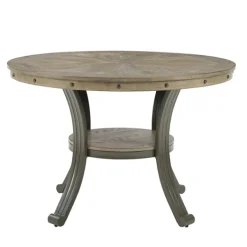 Dining Sets-Kirkland's Home Wood And Upholstered Chairs 5-Pc. Dining Set Gray