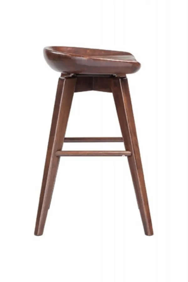 Bar Stools & Counter Height Stools-Kirkland's Home Wood Backless Swivel Counter Stool Brown