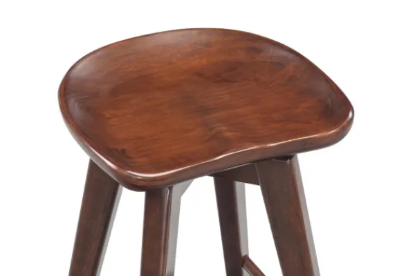 Bar Stools & Counter Height Stools-Kirkland's Home Wood Backless Swivel Counter Stool Brown