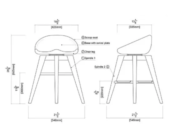 Bar Stools & Counter Height Stools-Kirkland's Home Wood Backless Swivel Counter Stool Brown