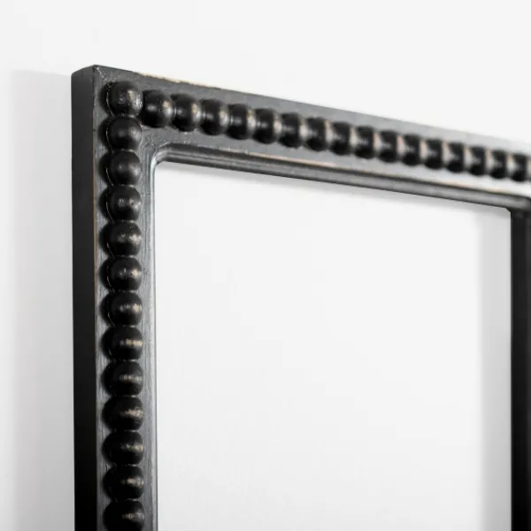 Wall Plaques-Kirkland's Home Wood Beaded 6-Pane Window Wall Plaque Black
