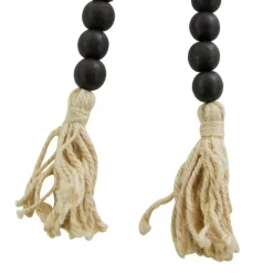 Decorative Accents-Kirkland's Home Wood Beaded Tassel Garland Black