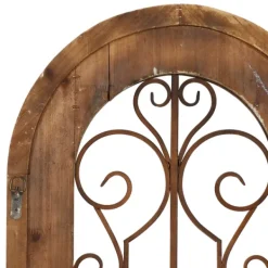 Wall Plaques-Kirkland's Home Wood Black Metal Scrollwork Wall Plaque Brown