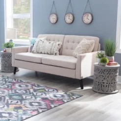 Accent & End Tables-Kirkland's Home Wood Carved Detail Accent Table Gray