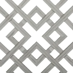 Wall Plaques-Kirkland's Home Wood Carved Diamonds Wall Plaque Gray