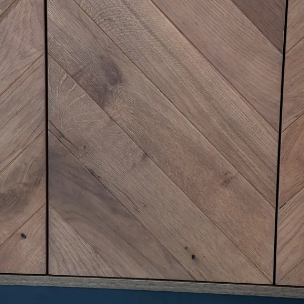 Cabinets & Sideboards-Kirkland's Home Wood Chevron 4-Door Sideboard Brown