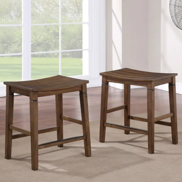 Dining Tables-Kirkland's Home Wood Counter Stool 5-Pc. Dining Set Brown
