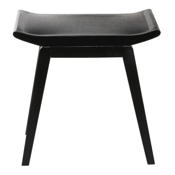 Benches & Ottomans-Kirkland's Home Wood Curved Seat Stool Black