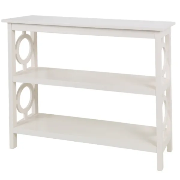 Bookshelves-Kirkland's Home Wood Cut-Out Circles Bookcase White