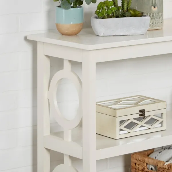Bookshelves-Kirkland's Home Wood Cut-Out Circles Bookcase White