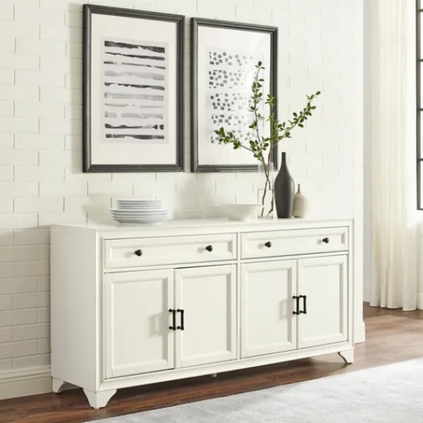 Cabinets & Sideboards-Kirkland's Home Wood 4-Door Sideboard Cabinet White