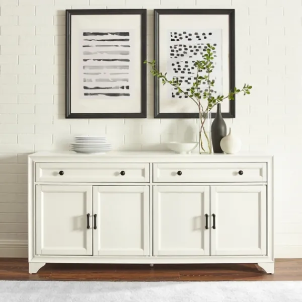 Cabinets & Sideboards-Kirkland's Home Wood 4-Door Sideboard Cabinet White