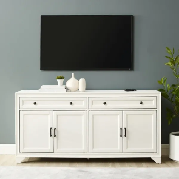 Cabinets & Sideboards-Kirkland's Home Wood 4-Door Sideboard Cabinet White