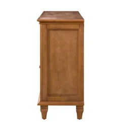 Cabinets & Sideboards-Kirkland's Home Wood 4-Door Sideboard Cabinet Brown