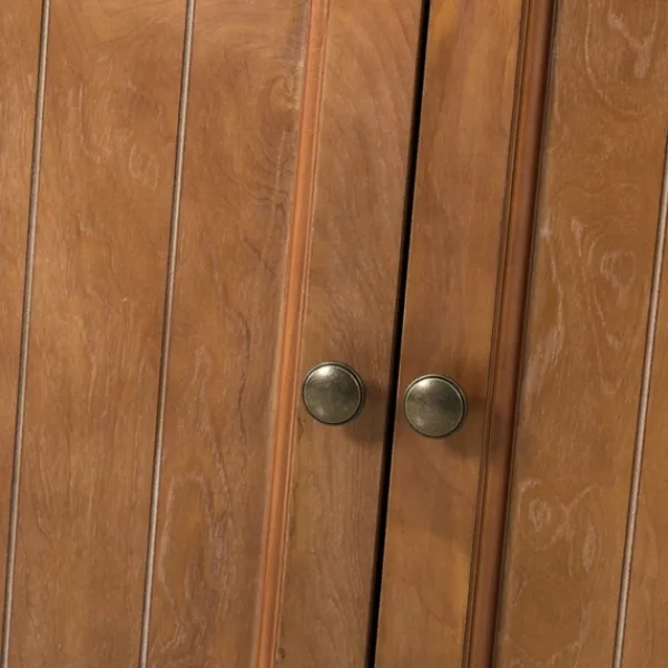 Cabinets & Sideboards-Kirkland's Home Wood 4-Door Sideboard Cabinet Brown
