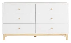 Dressers & Chests-Kirkland's Home Wood 6-Drawer Footed Dresser White