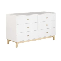 Dressers & Chests-Kirkland's Home Wood 6-Drawer Footed Dresser White