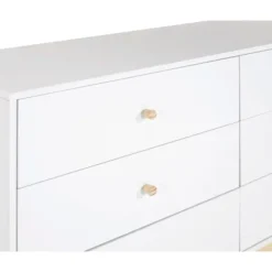 Dressers & Chests-Kirkland's Home Wood 6-Drawer Footed Dresser White