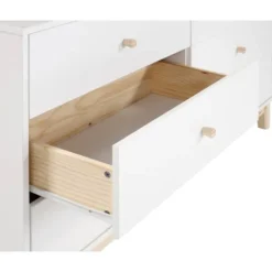 Dressers & Chests-Kirkland's Home Wood 6-Drawer Footed Dresser White