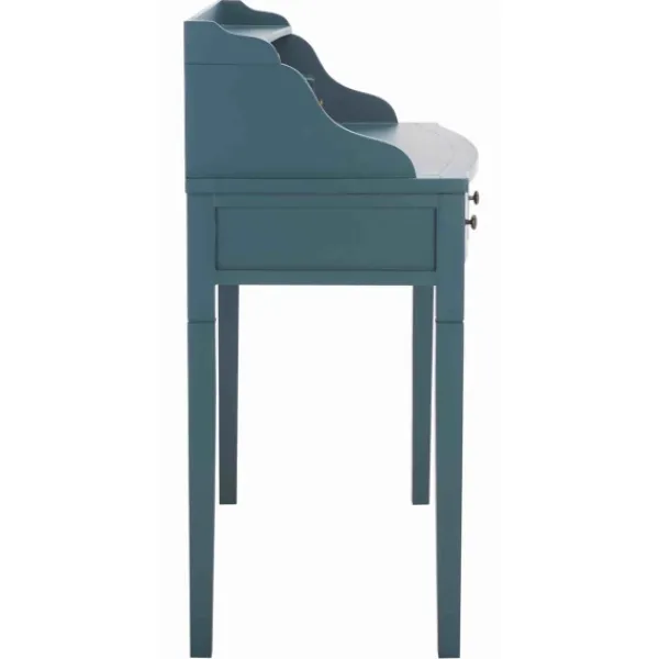 Office Furniture-Kirkland's Home Wood 5-Drawers Desk Blue