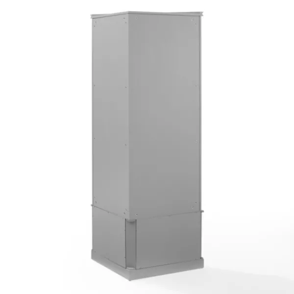 Entryway Furniture-Kirkland's Home Wood Drop Door Corner Hall Tree Gray