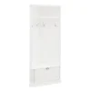 Entryway Furniture-Kirkland's Home Wood Drop Door Corner Hall Tree White