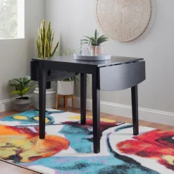 Dining Tables-Kirkland's Home Wood Drop Leaf Dining Table Black