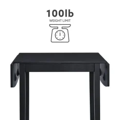 Dining Tables-Kirkland's Home Wood Drop Leaf Dining Table Black