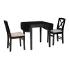 Dining Sets-Kirkland's Home Wood Drop Leaf 3-Pc. Dining Set Black