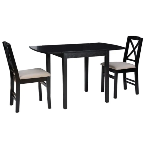 Dining Sets-Kirkland's Home Wood Drop Leaf 3-Pc. Dining Set Black