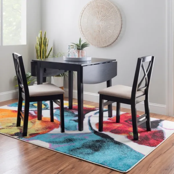 Dining Sets-Kirkland's Home Wood Drop Leaf 3-Pc. Dining Set Black