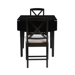 Dining Sets-Kirkland's Home Wood Drop Leaf 3-Pc. Dining Set Black
