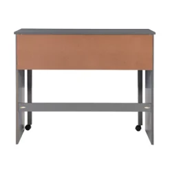 Office Furniture-Kirkland's Home Wood Extendable Desk Gray