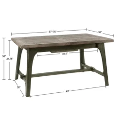 Dining Tables-Kirkland's Home Wood Extendable Dining Table Gray
