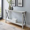 Entryway Furniture-Kirkland's Home Wood Farmhouse Console Table Gray