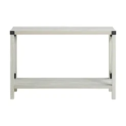 Entryway Furniture-Kirkland's Home Wood Farmhouse Console Table Gray