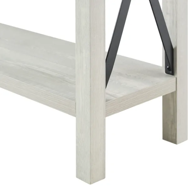 Entryway Furniture-Kirkland's Home Wood Farmhouse Console Table Gray