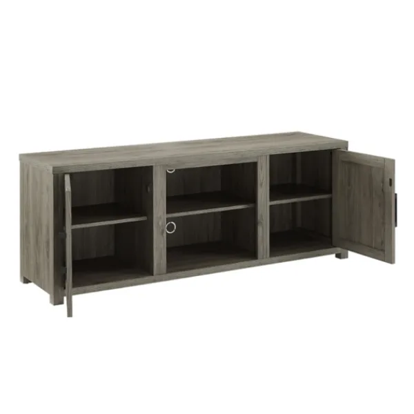 Tv Stands & Media Consoles-Kirkland's Home Wood Farmhouse Media Cabinet Gray